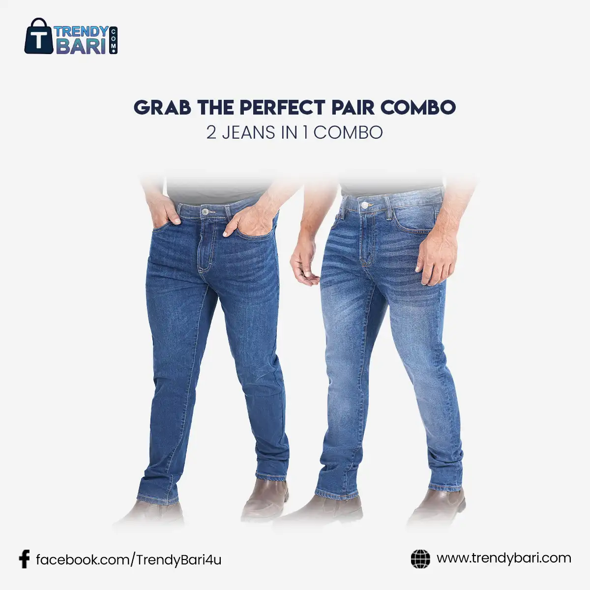 American Eagle Jeans Combo - Light blue + Dark blue