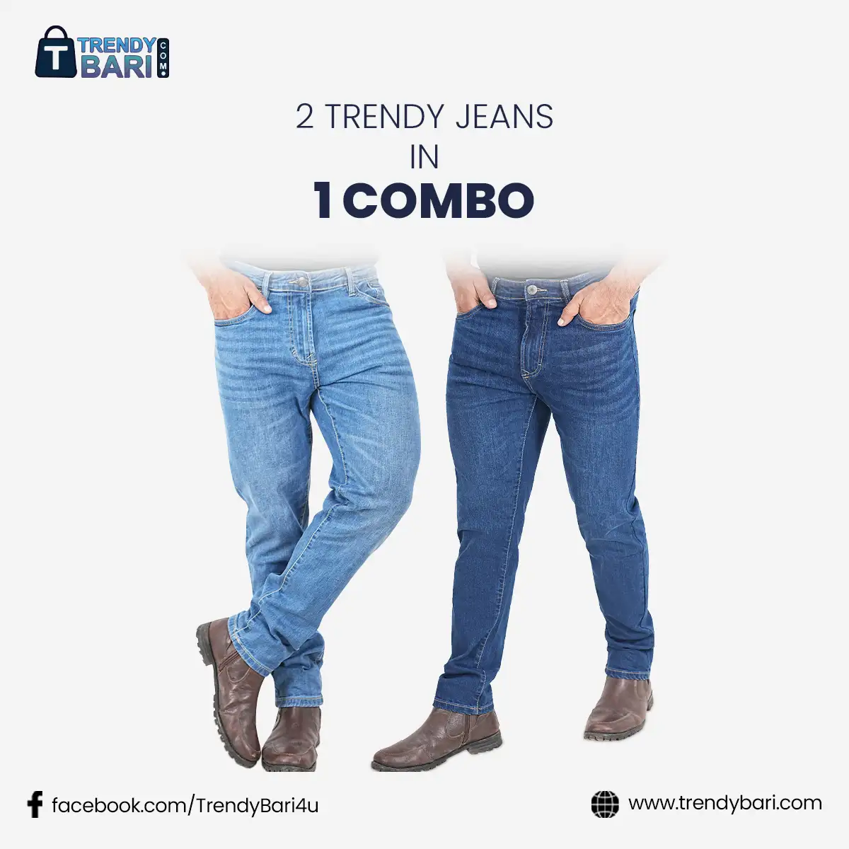 American Eagle Jeans Combo - Navy blue + Dark blue